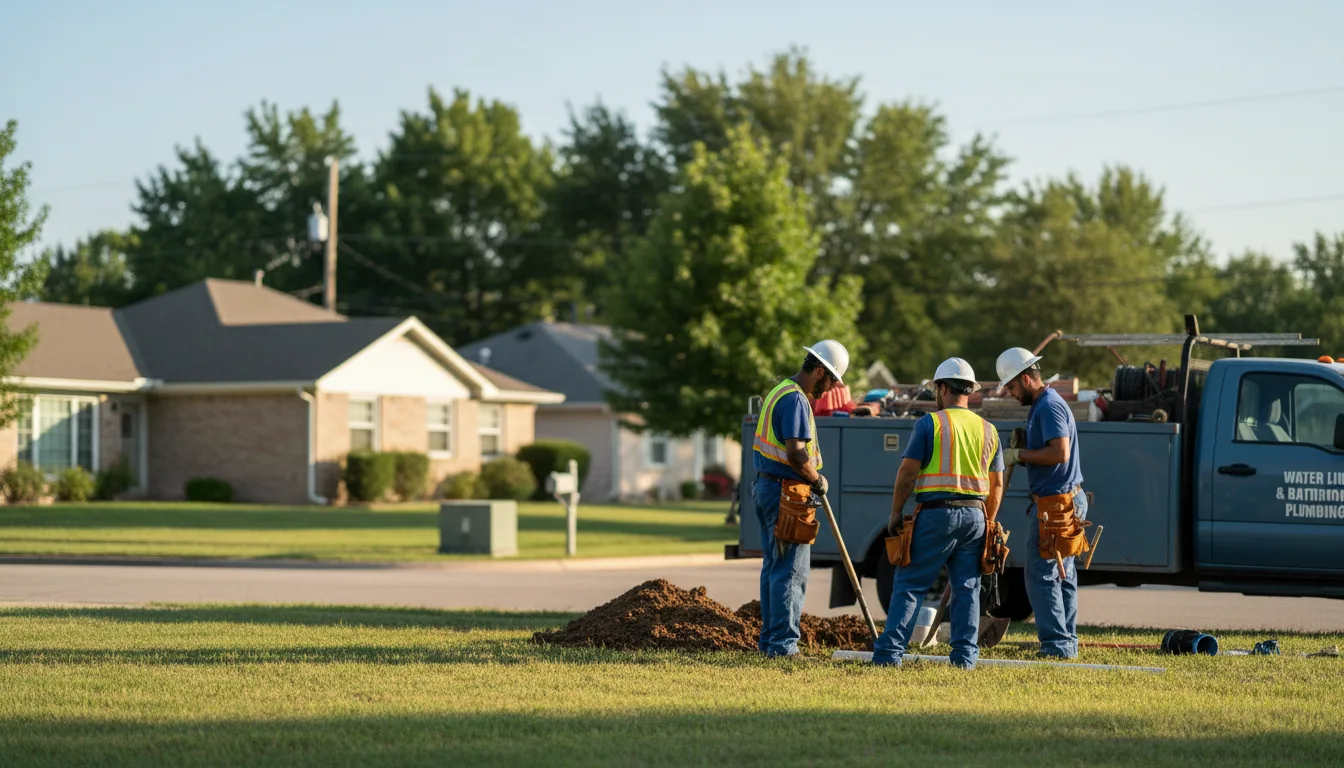 Residential water line and bathroom plumbing service in Perrinton, MI